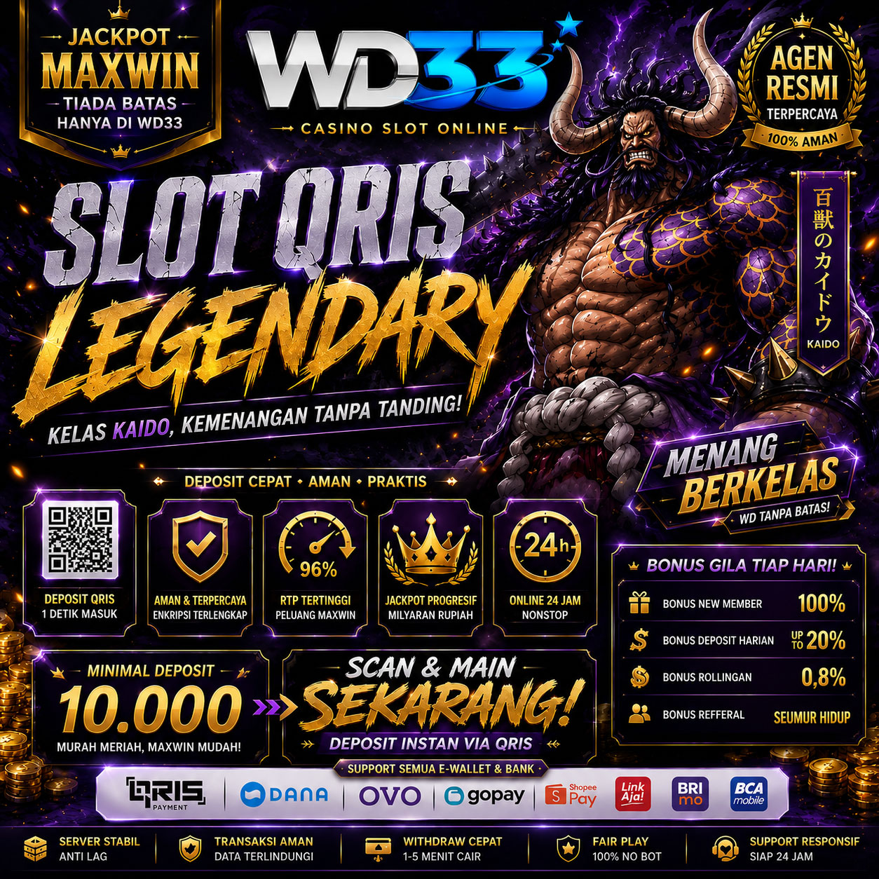 WD33 Slot QRIS Modern Jackpot Maxwin